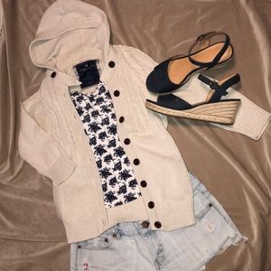 American Eagle Hooded Cardigan